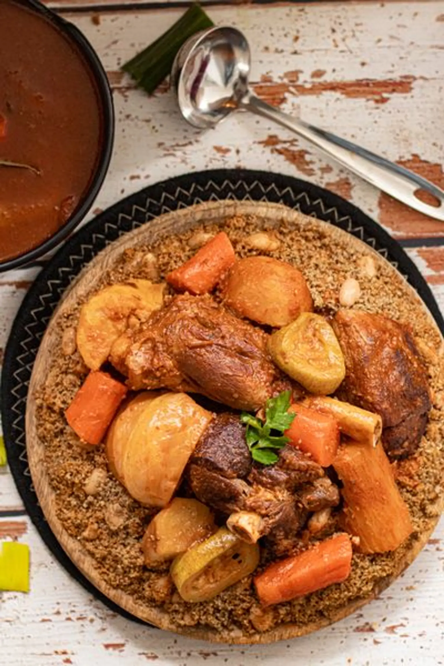 plat de thiere yapp vue en plongee sur le plat complet