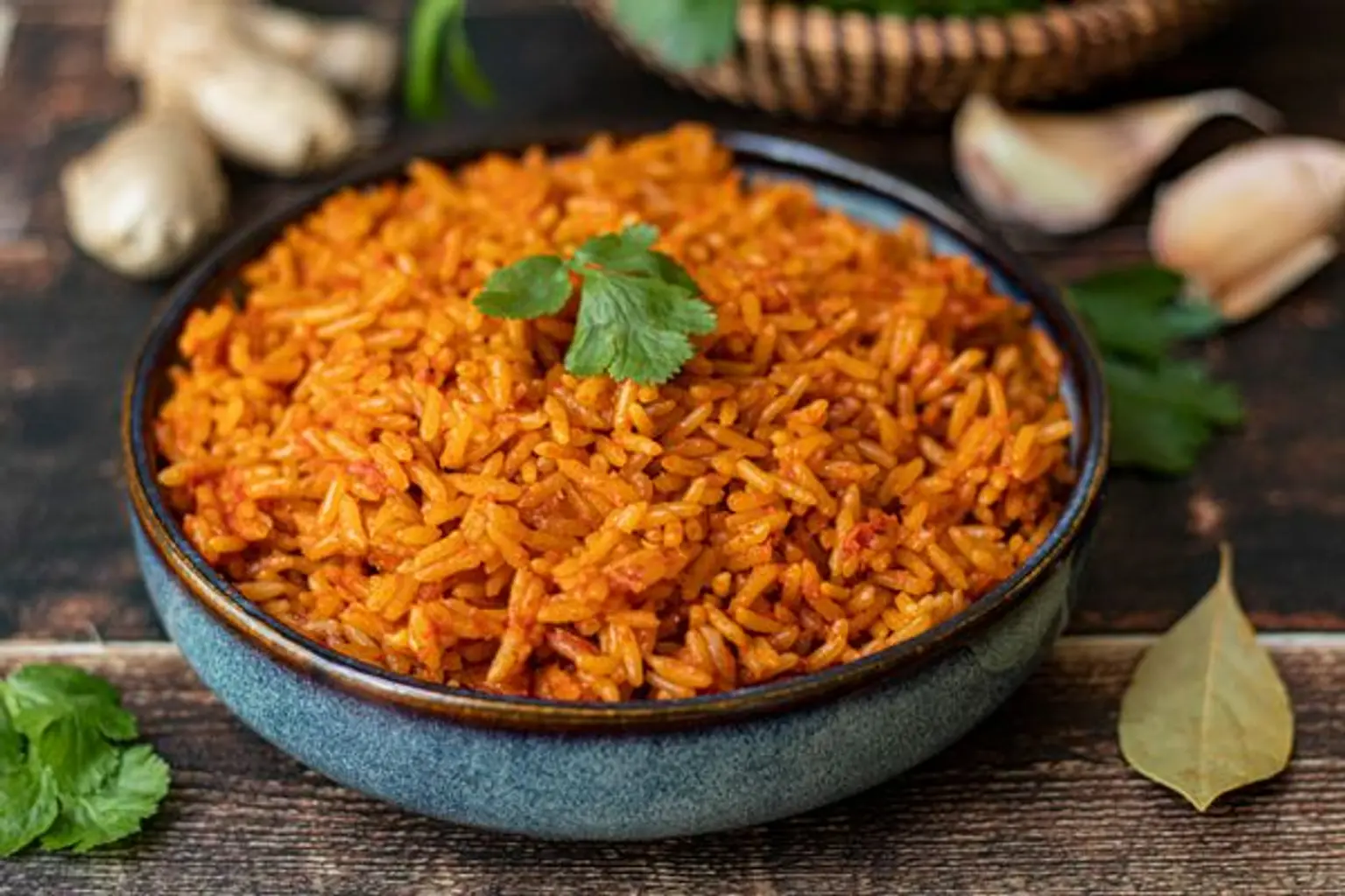bol de jolof rice vue de face paysage