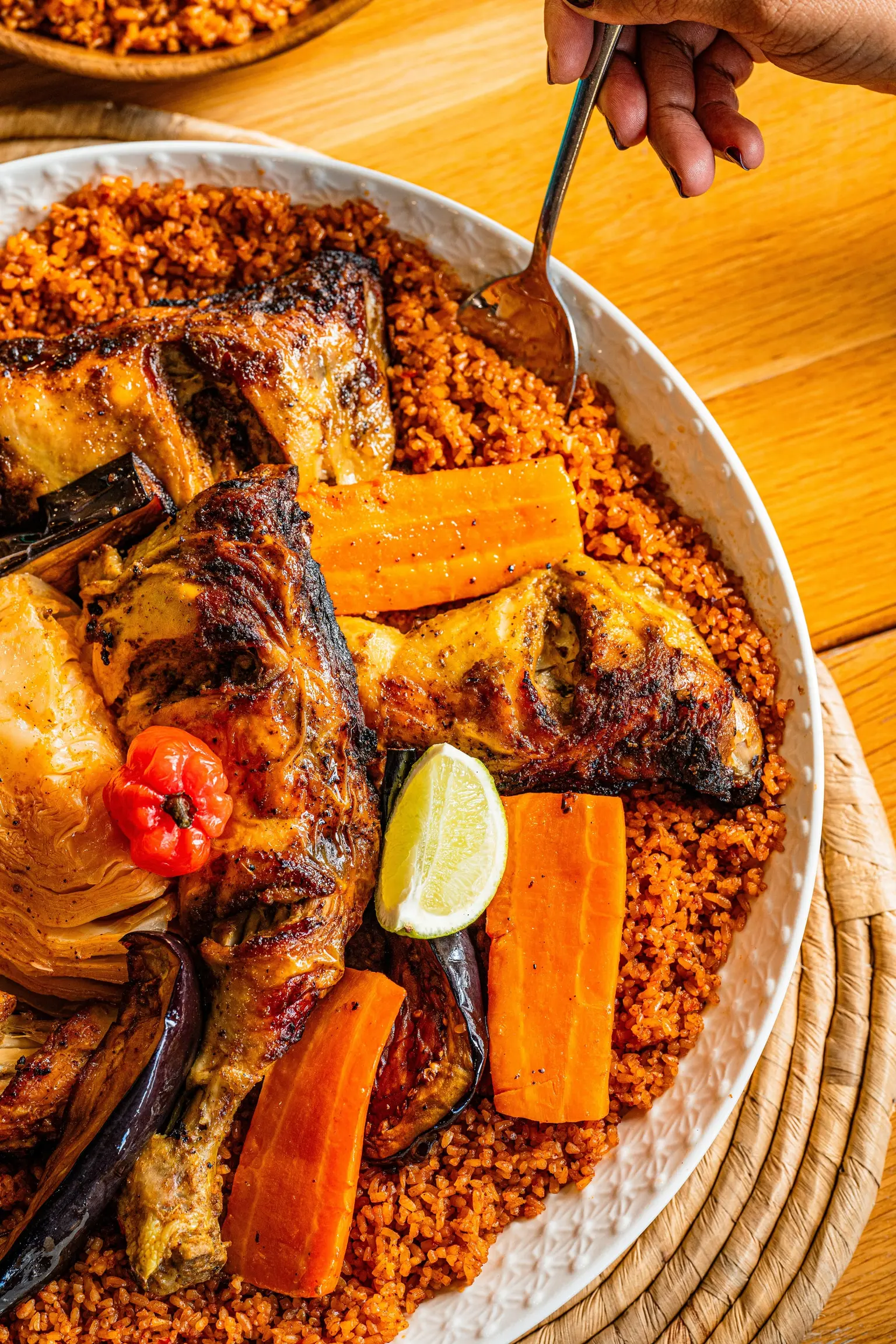 riz rouge au poulet