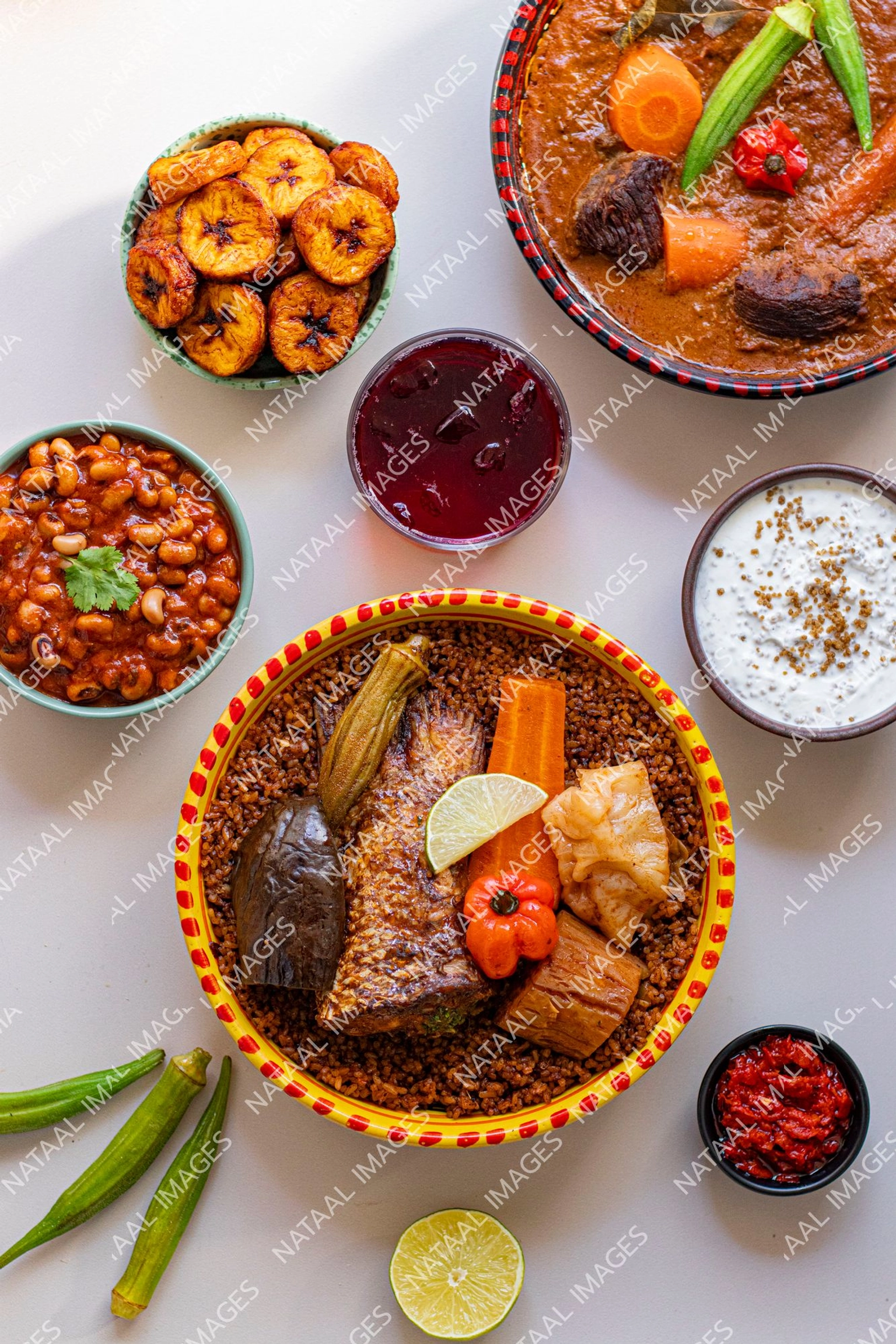 plats d inspiration senegalaise vue d en haut