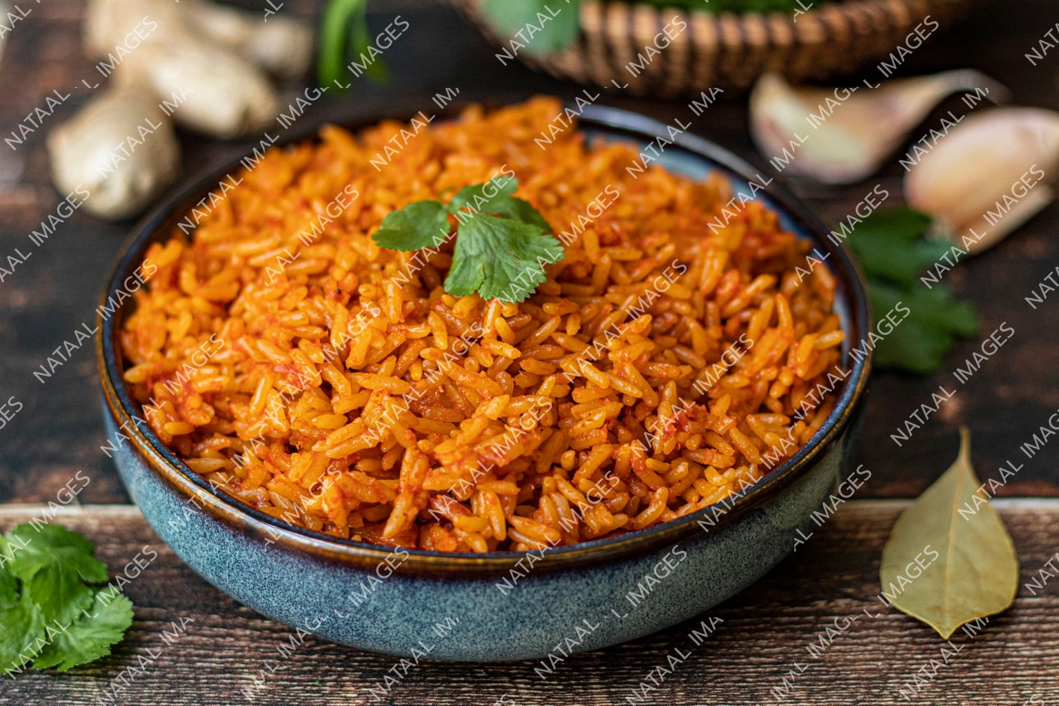 bol de jolof rice vue de face paysage